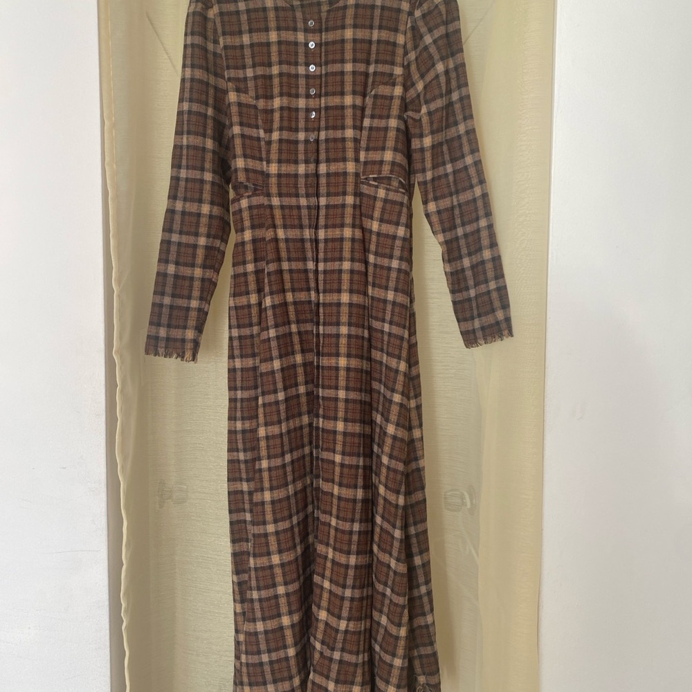 Doen prototype Plaid Long Sleeve Dress
